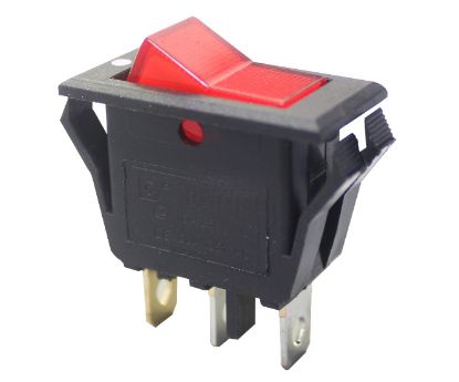 Picture of ILLUMINATED ROCKER SWITCH SPST RED 12.8x32mm