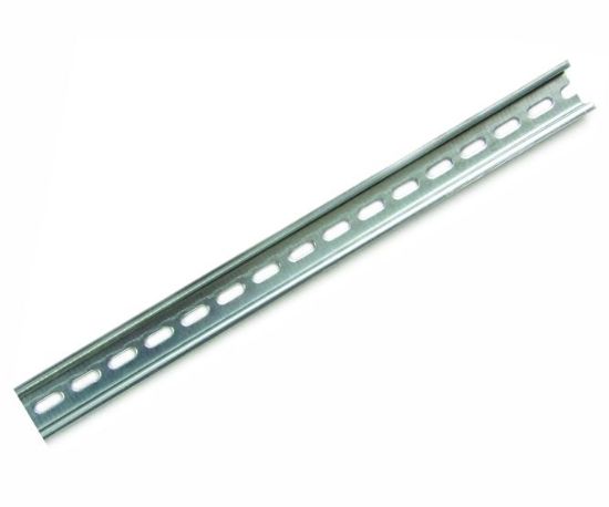 Picture of DIN RAIL STEEL 35x7.5mm L=2m ANODIZED SILVER TS35