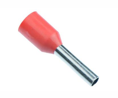 Picture of BOOT LACE TERMINAL RED 1mm2 L=10mm-MPQ=100
