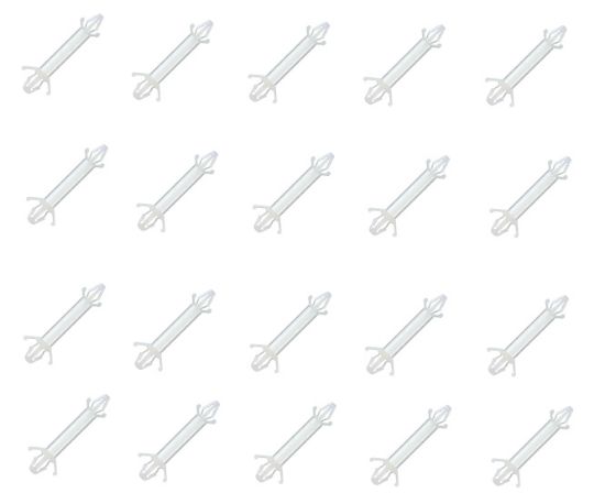 Picture of SPACER 2xCLIP FIT NYLON H=19mm D1=4mm D2=4.8mm - 500/BAG