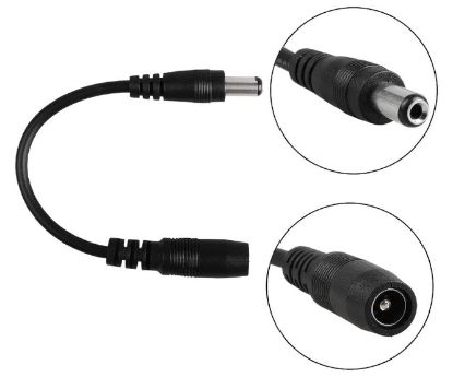 Picture of REVERSED POLARITY DC LEAD 2.1mm PLUG TO SOCKET - 300mm LEAD