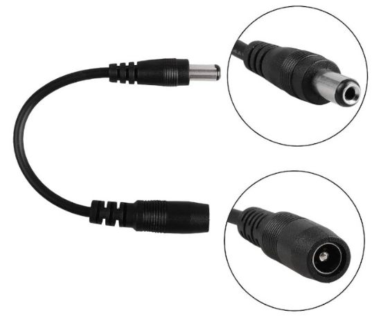 Picture of REVERSED POLARITY DC LEAD 2.1mm PLUG TO SOCKET - 300mm LEAD