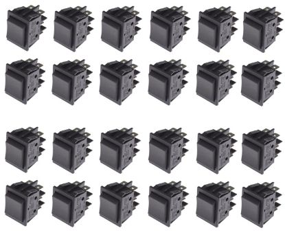 Picture of ROCKER SWITCH DPDT (ON)-OFF-(ON) 33x25mm - 50/BOX