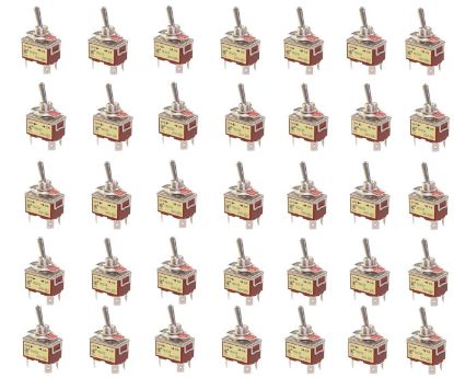 Picture of MEDIUM TOGGLE SWITCH DPST ON-OFF 15A 250V LUG TERMINALS - 20/BOX