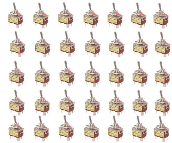 Picture of MEDIUM TOGGLE SWITCH DPST ON-OFF 15A 250V LUG TERMINALS - 20/BOX