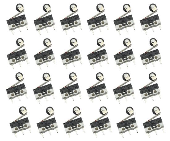 Picture of SUB-MINI MICRO LIMIT SWITCH SPDT PCB ROLLER - 1K/BAG