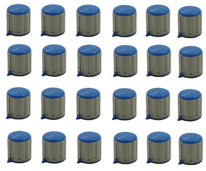 Picture of CAPPED KNOB 21mm POINT 6.4MM SHAFT BLUE & GREY - 100/BOX
