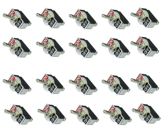 Picture of TOGGLE SWITCH MEDIUM SPST SCR ON-OFF LEGEND - 25/BOX