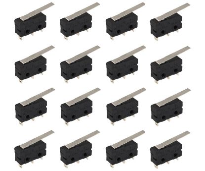 Picture of MINI MICRO LIMIT SWITCH SPDT SOLDER 25mm LEVER - 100/TRAY
