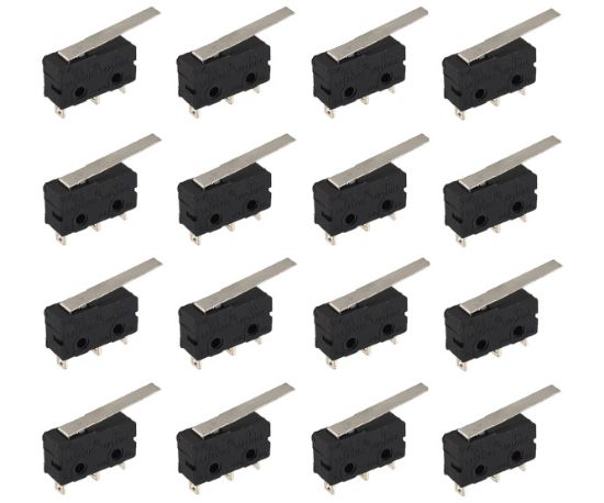 Picture of MINI MICRO LIMIT SWITCH SPDT SOLDER 25mm LEVER - 100/TRAY