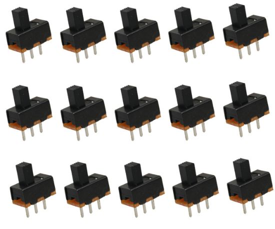 Picture of SLIDE SWITCH SPDT 11.3x5.8x9.6 PS=3.0MM - 1K/BAG