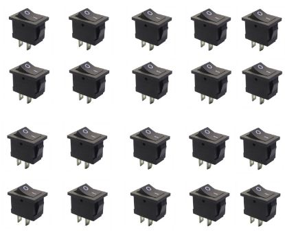 Picture of MICRO ROCKER SWITCH SPST ON-OFF 3A 250VAC 15x10x17mm - 200/BAG