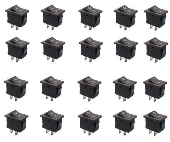 Picture of MICRO ROCKER SWITCH SPST ON-OFF 3A 250VAC 15x10x17mm - 200/BAG