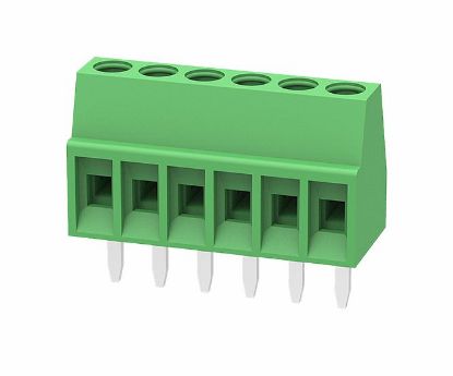 Picture of SCREW PCB TERMINAL BLOCK STR 6W P=2.54 GREEN