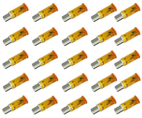 Picture of PILOT LIGHT CLIP-ON 220V D=12.7MM 220V YELLOW - 100/BAG