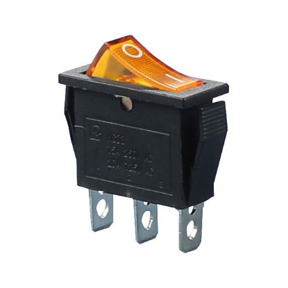 Picture of ROCKER SWITCH SPST 10x28 YELLOW ILU