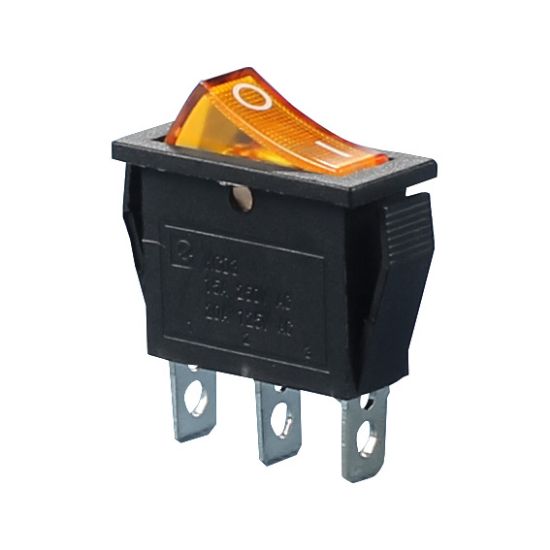 Picture of ROCKER SWITCH SPST 10x28 YELLOW ILU