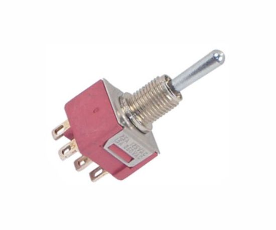 Picture of MINI TOGGLE SWITCH DPDT ON-OFF-ON 3POS