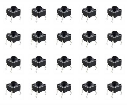 Picture of PCB TACTILE SWITCH 6x6mm H=4.3mm BLK - 1K/BAG