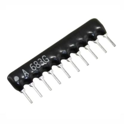 Picture of NETWORK RESISTOR SIL 10-PIN 9-RES 100E