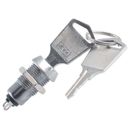 Picture of KEY LOCK SWITCH M12 FLAT DIFFERENT TYPE KEYS
