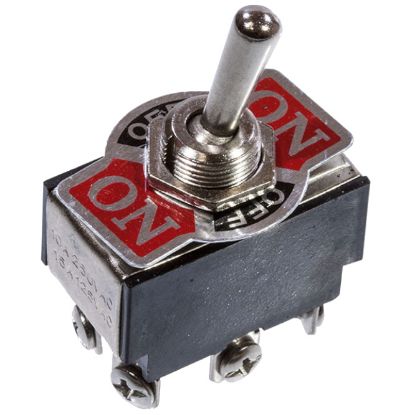 Picture of LARGE TOGGLE SWITCH DPDT ON-OFF-ON SCREW TERM
