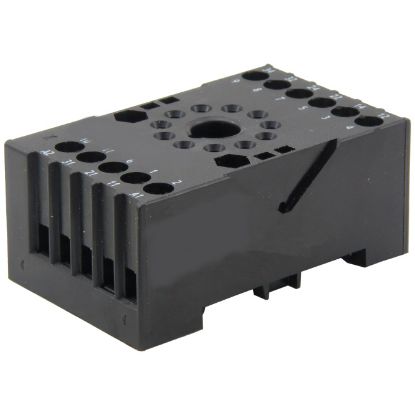 Picture of ROUND 11 PIN RELAY SOCKET DIN RAIL  (TPDT)
