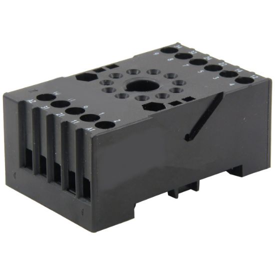 Picture of ROUND 11 PIN RELAY SOCKET DIN RAIL  (TPDT)