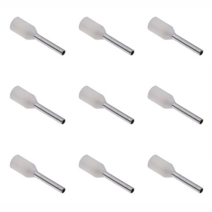 Picture of BOOT LACE FERRULE TERMINAL WHITE 0.5mm L=8mm 1K/BAG