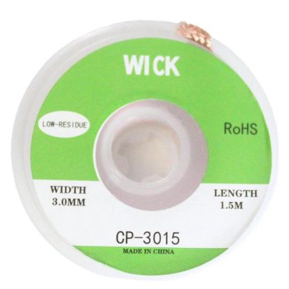 Picture of SOLDER WICK / CLEANING TAPE 3.0mm GREEEN