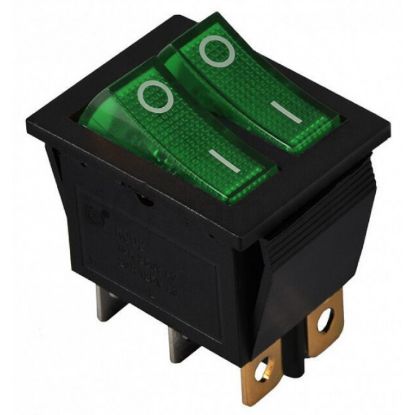 Picture of ROCKER SWITCH DPST ON-OFF ILLUM GR 16A 250V