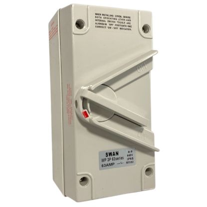 Picture of LOAD BREAK SWITCH 63A 3P 440VAC IP65 ENCL.LOCKABLE ISOLATOR