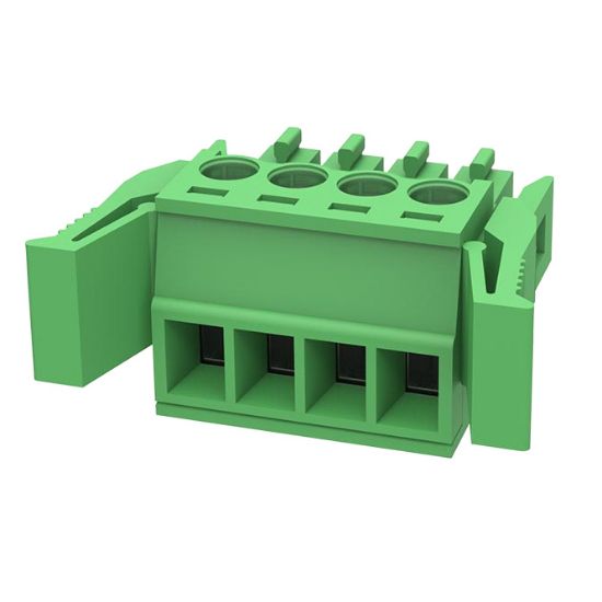 Picture of TERMINAL BLOCK 4W PLUG IN PRESS GREEN