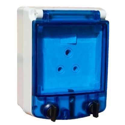 Picture of OUTLET BOX WITH PC/BLUE COVER PSO-1 176x132x94mm