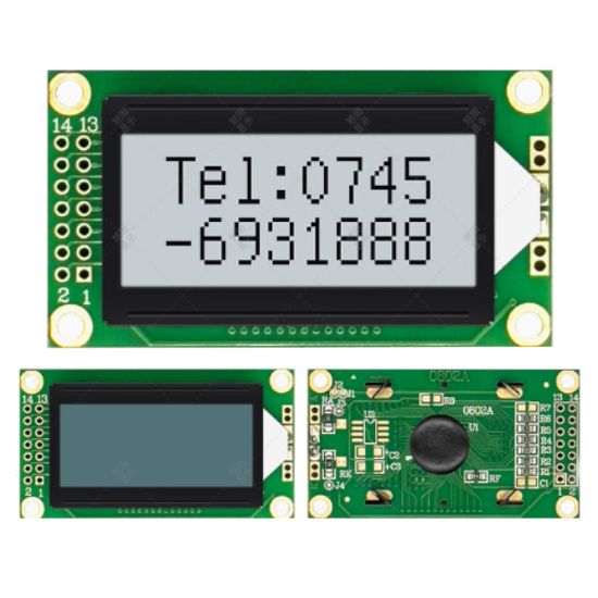 Picture of LCD DISPLAY MODULE 2x8 5VDC 2L 8CH 58.5x32.5mm