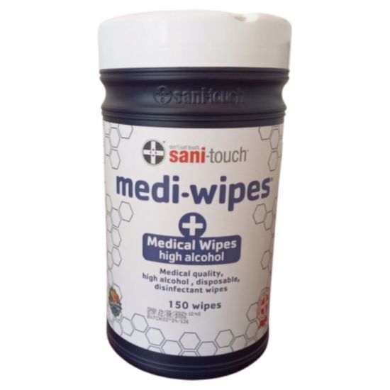 Picture of ALCOHOL WIPES CANISTER 150 SHEETS 160x160mm