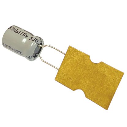 Picture of ELECTROLYTIC CAPACITOR RADIAL 330uF 16V ST 8x11 P=3.5