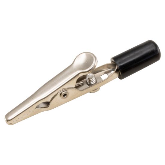 Picture of CROCODILE CLIP BLACK WITH 4mm BANANA SOCKET ENTRY