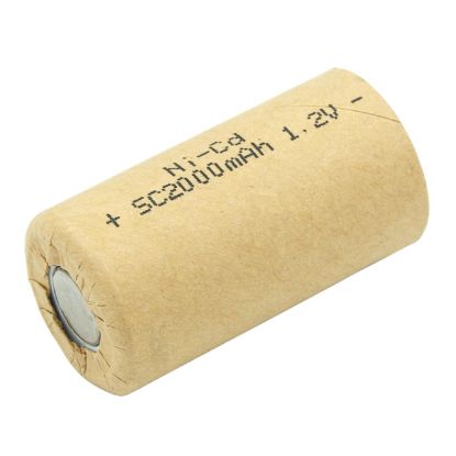 Picture of NiCD RECHARGEABLE BATTERY 2.2AH 1.2V SC SIZE 22x42mm
