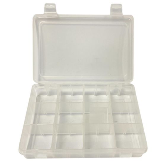 Picture of ABS ENCLOSURE CLEAR 12-COMPARTMENT 200x140x40mm