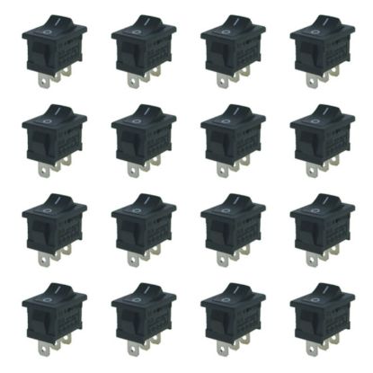Picture of ROCKER SWITCH SPDT 6A BK P/FIT 13x19mm - 200/BAG