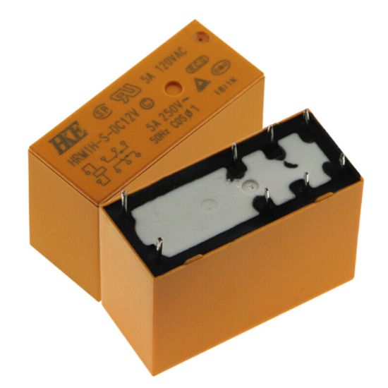 Picture of RELAY PCB MOUNT DPDT 5A 12VDC RECT 8PIN