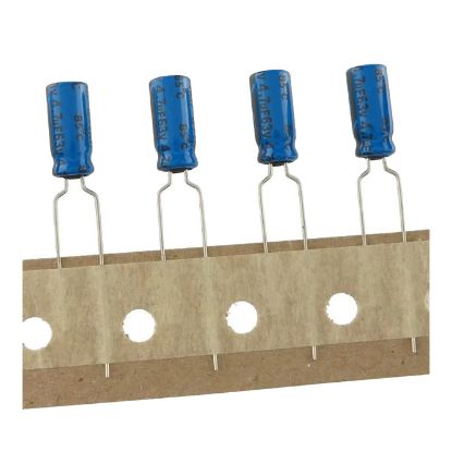 Picture of ELECTROLYTIC CAPACITOR RADIAL 10uF 25VDC 20% 5x11mm P=5mm