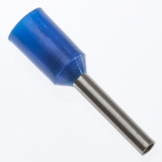 Picture of BOOT LACE FERRULE BLUE 0.5mm L=8mm - DEBULK