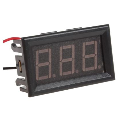 Picture of PANEL MOUNT DC VOLTMETER RED 4.5-30VDC