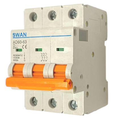 Picture of CIRCUIT BREAKER 6KA D CURVE 3P 10A