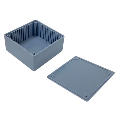 Picture of ABS ENCLOSURE GREY 105x105x52mm WITH RIBS