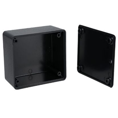 Picture of ABS ENCLOSURE  BLACK 105x105x52mm WITHOUT RIBS
