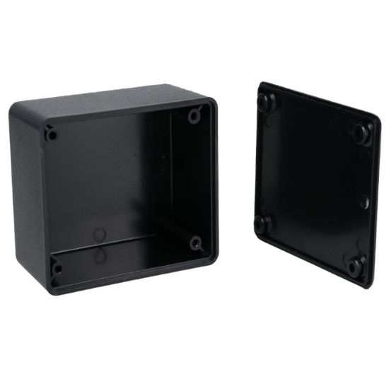 Picture of ABS ENCLOSURE  BLACK 105x105x52mm WITHOUT RIBS