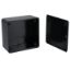 Picture of ABS ENCLOSURE  BLACK 105x105x52mm WITHOUT RIBS